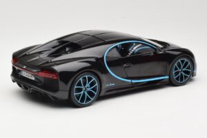 Bugatti Chiron Juodas & Mėlynas Bburago 1:18 18-11040BK Metalas - nuotrauka 3 iš 8