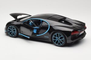 Bugatti Chiron Juodas & Mėlynas Bburago 1:18 18-11040BK Metalas - nuotrauka 5 iš 8
