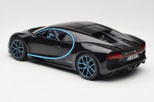 Bugatti Chiron Juodas & Mėlynas Bburago 1:18 18-11040BK Metalas - nuotrauka 7 iš 8