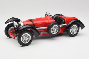 Bugatti Type 55 Raudonas Bburago 1:18 3009 Metalas