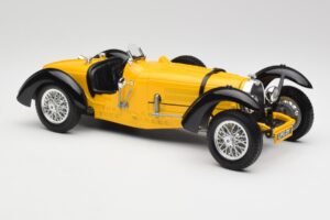Bugatti Type 59 Geltonas Bburago 1:18 3005 Metalas - nuotrauka 6 iš 8
