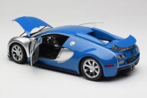 Bugatti Veyron Edition Centenaire Chrome Blue Minichamps 1:18 100110850-O Metalas - nuotrauka 4 iš 7