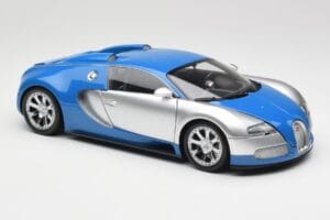 Bugatti Veyron Edition Centenaire Chrome Blue Minichamps 1:18 100110850-O Metalas - nuotrauka 5 iš 7