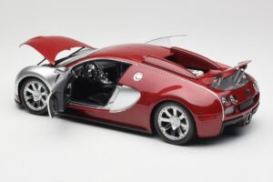 Bugatti Veyron Edition Centenaire Chrome Red Minichamps 1:18 100110851-O Metalas - nuotrauka 5 iš 8