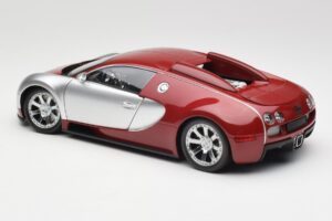 Bugatti Veyron Edition Centenaire Chrome Red Minichamps 1:18 100110851-O Metalas - nuotrauka 7 iš 8