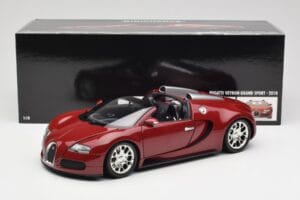 Bugatti Veyron Grand Sport Raudonas Minichamps 1:18 100110832 Metalas - nuotrauka 9 iš 9