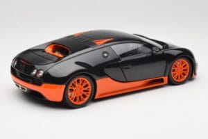 Bugatti Veyron Super Sport World Record Edition Carbon & Orange Minichamps 1:18 100110840 Metalas - nuotrauka 3 iš 8