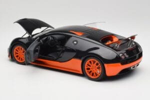 Bugatti Veyron Super Sport World Record Edition Carbon & Orange Minichamps 1:18 100110840 Metalas - nuotrauka 5 iš 8