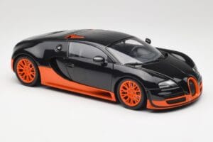 Bugatti Veyron Super Sport World Record Edition Carbon & Orange Minichamps 1:18 100110840 Metalas - nuotrauka 6 iš 8
