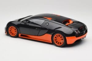 Bugatti Veyron Super Sport World Record Edition Carbon & Orange Minichamps 1:18 100110840 Metalas - nuotrauka 7 iš 8