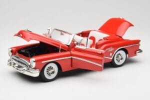 Buick Skylark Kabrioletas Raudonas Motormax 1:18 73129 Metalas - nuotrauka 2 iš 8