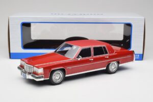 Cadillac Fleetwood Brougham Tamsiai Raudonas Metalinis MCG 1:18 MCG18251 Metalas - nuotrauka 6 iš 6