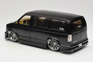 Chevrolet Astro Van Tuned Juodas Jada 1:18 63122 Metalas - nuotrauka 7 iš 8