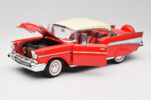 Chevrolet Bel Air Matador Raudonas & India Dramblio Kaulas Road Legends 1:18 92109 Metalas - nuotrauka 2 iš 8
