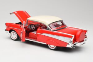 Chevrolet Bel Air Matador Raudonas & India Dramblio Kaulas Road Legends 1:18 92109 Metalas - nuotrauka 5 iš 8