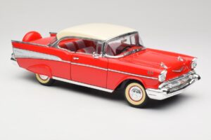 Chevrolet Bel Air Matador Raudonas & India Dramblio Kaulas Road Legends 1:18 92109 Metalas - nuotrauka 6 iš 8