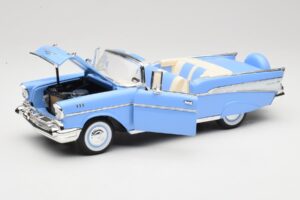Chevrolet Bel Air Kabrioletas Mėlynas Road Signature 1:18 55/1/0863 Metalas - nuotrauka 2 iš 8