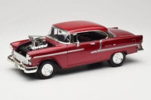 Chevrolet Bel Air Raudonas Motormax 1:18 73100TC-M1 Metalas