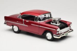 Chevrolet Bel Air Raudonas Motormax 1:18 73100TC-M1 Metalas - nuotrauka 6 iš 8