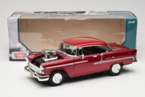 Chevrolet Bel Air Raudonas Motormax 1:18 73100TC-M1 Metalas - nuotrauka 8 iš 8