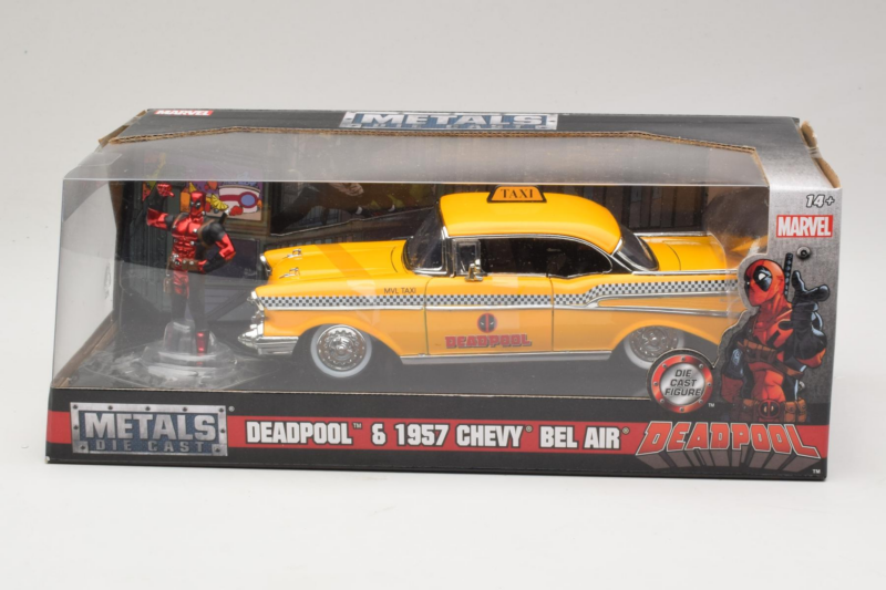 Chevrolet Bel Air Taxi Deadpool Metals Diecast 1:24 30290 Metalas
