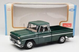 Chevrolet C-10 Žalias Sun Star 1:18 1360 Metalas - nuotrauka 8 iš 8
