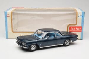 Chevrolet Corvair Tamsiai Mėlynas Sun Star 1:18 1482 Metalas - nuotrauka 8 iš 8