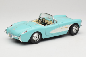 Chevrolet Corvette C1 Mėlynas & Baltas Bburago 1:18 3024-M2 Metalas - nuotrauka 3 iš 8