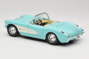 Chevrolet Corvette C1 Mėlynas & Baltas Bburago 1:18 3024-M2 Metalas - nuotrauka 7 iš 8
