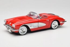 Chevrolet Corvette C1 Raudonas Motormax 1:18 73100TC Metalas