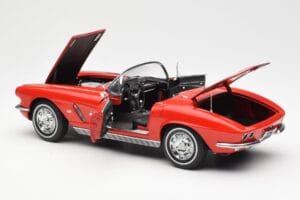 Chevrolet Corvette C1 Kabrioletas Roman Raudonas AUTOart 1:18 71102 Metalas - nuotrauka 5 iš 8
