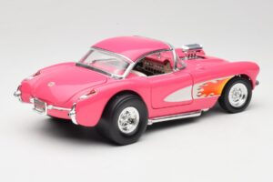 Chevrolet Corvette C1 Gasser Rožinis Road Legends 1:18 92019-R1 Metalas - nuotrauka 3 iš 8