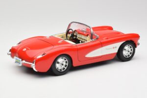 Chevrolet Corvette C1 Roadster Raudonas Bburago 1:18 3024 Metalas - nuotrauka 3 iš 8