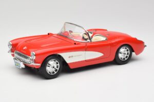 Chevrolet Corvette C1 Roadster Raudonas Bburago 1:18 3024 Metalas