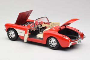 Chevrolet Corvette C1 Roadster Raudonas Bburago 1:18 3024 Metalas - nuotrauka 5 iš 8
