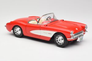 Chevrolet Corvette C1 Roadster Raudonas Bburago 1:18 3024 Metalas - nuotrauka 6 iš 8