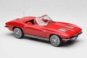 Chevrolet Corvette C2 Sting Ray Kabrioletas Riverside Red Norev 1:18 189056 Metalas - nuotrauka 4 iš 6