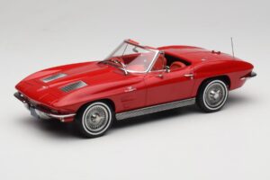 Chevrolet Corvette C2 Sting Ray Kabrioletas Riverside Red Norev 1:18 189056 Metalas
