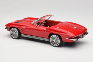 Chevrolet Corvette C2 Sting Ray Kabrioletas Riverside Red Norev 1:18 189056 Metalas - nuotrauka 5 iš 6