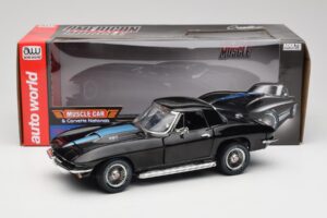Chevrolet Corvette C2 Juodas American Muscle 1:18 AMM1099/06 Metalas - nuotrauka 8 iš 8