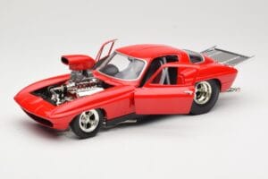 Chevrolet Corvette C3 Dragster Raudonas Hot Wheels 1:18 29226 Metalas - nuotrauka 2 iš 8