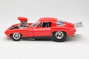 Chevrolet Corvette C3 Dragster Raudonas Hot Wheels 1:18 29226 Metalas - nuotrauka 4 iš 8