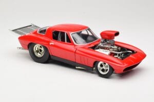 Chevrolet Corvette C3 Dragster Raudonas Hot Wheels 1:18 29226 Metalas - nuotrauka 6 iš 8