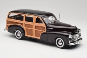 Chevrolet Fleetmaster Woody Juodas & Wood Panels Maisto 1:18 43697545B Metalas - nuotrauka 6 iš 8