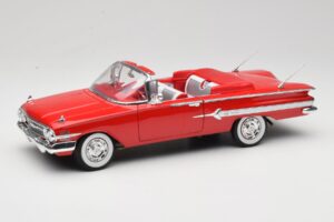 Chevrolet Impala Kabrioletas Raudonas Welly 1:18 9864W Metalas