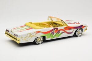 Chevrolet Impala Lowrider White Metallic Hot Wheels 1:18 27635 Metalas - nuotrauka 3 iš 8