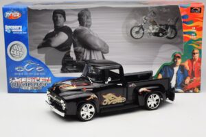 Chevrolet Old School Cody Project Truck & Chopper Set Joyride 1:18 33911 Metalas - nuotrauka 8 iš 8