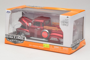 Chevrolet Pickup Bigtime Kustoms Raudonas Jada 1:24 96802 Metalas - nuotrauka 3 iš 3