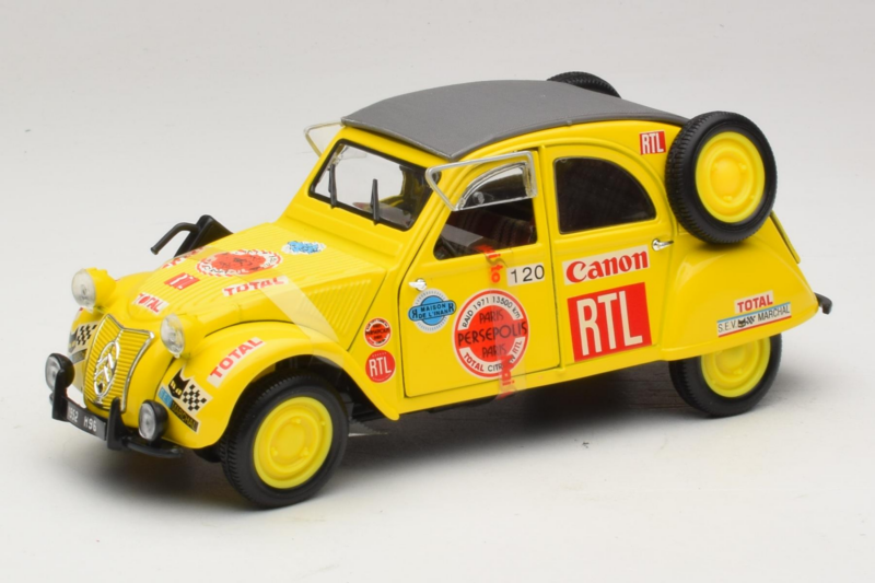 Citroen 2CV Rally Geltonas Maisto 1:18 56032 Metalas