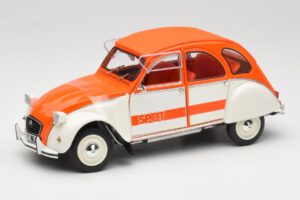 Citroen 2CV Spot Oranžinis & Baltas Solido 1:18 421183600 Metalas